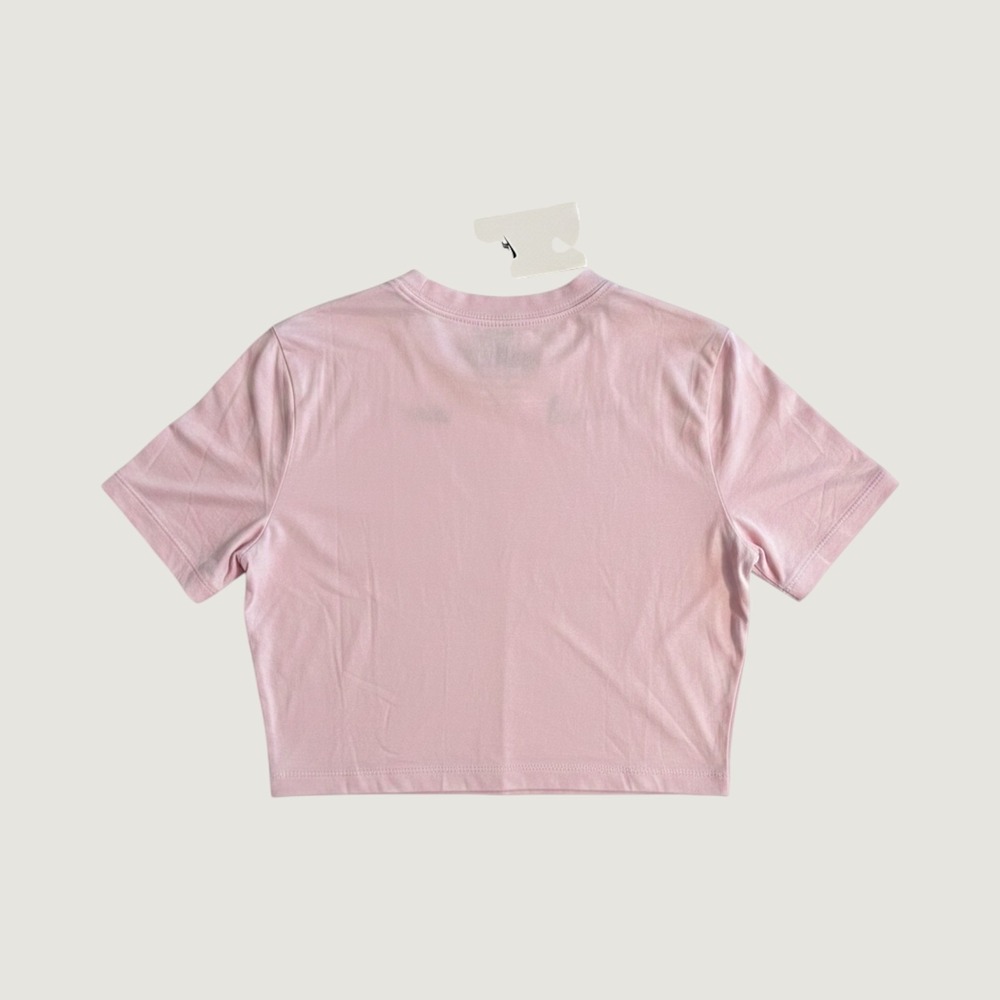 Nike Slim Fit Sportswear Essential Double Swoosh Crop Top Pink Women's Medium - Picture 3 of 10